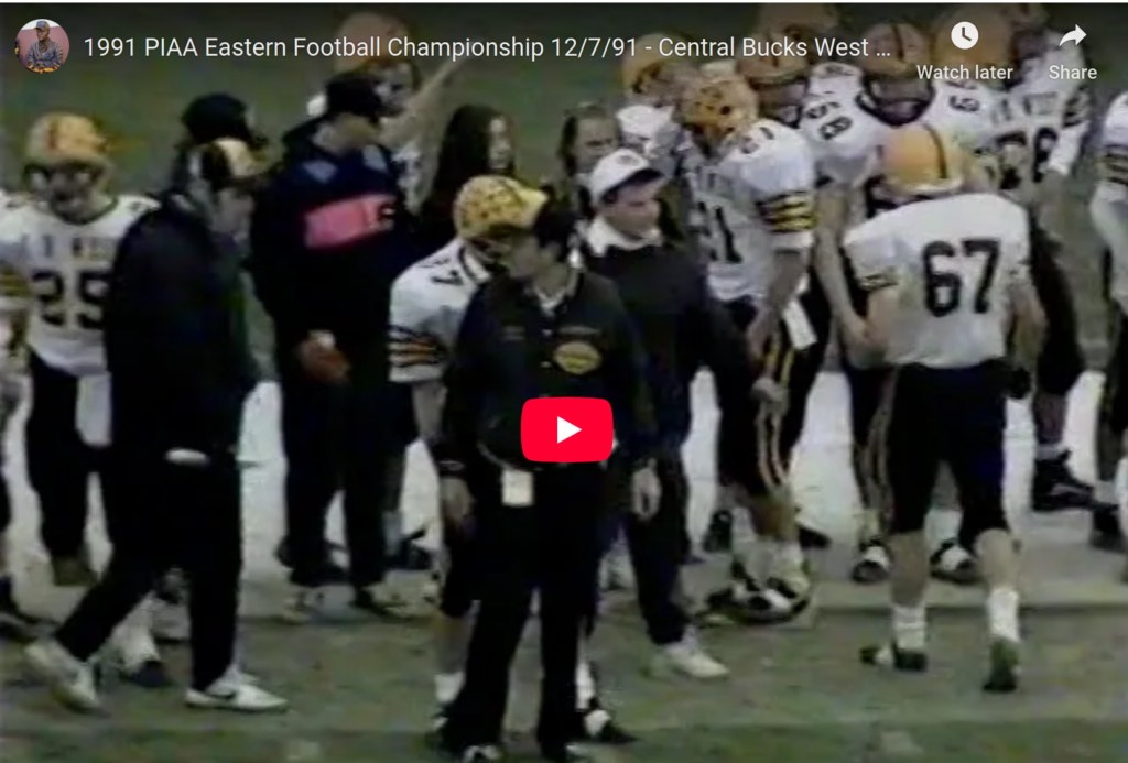 1991 PIAA Eastern Football Championship 12/7/91 - Central Bucks West vs Easton